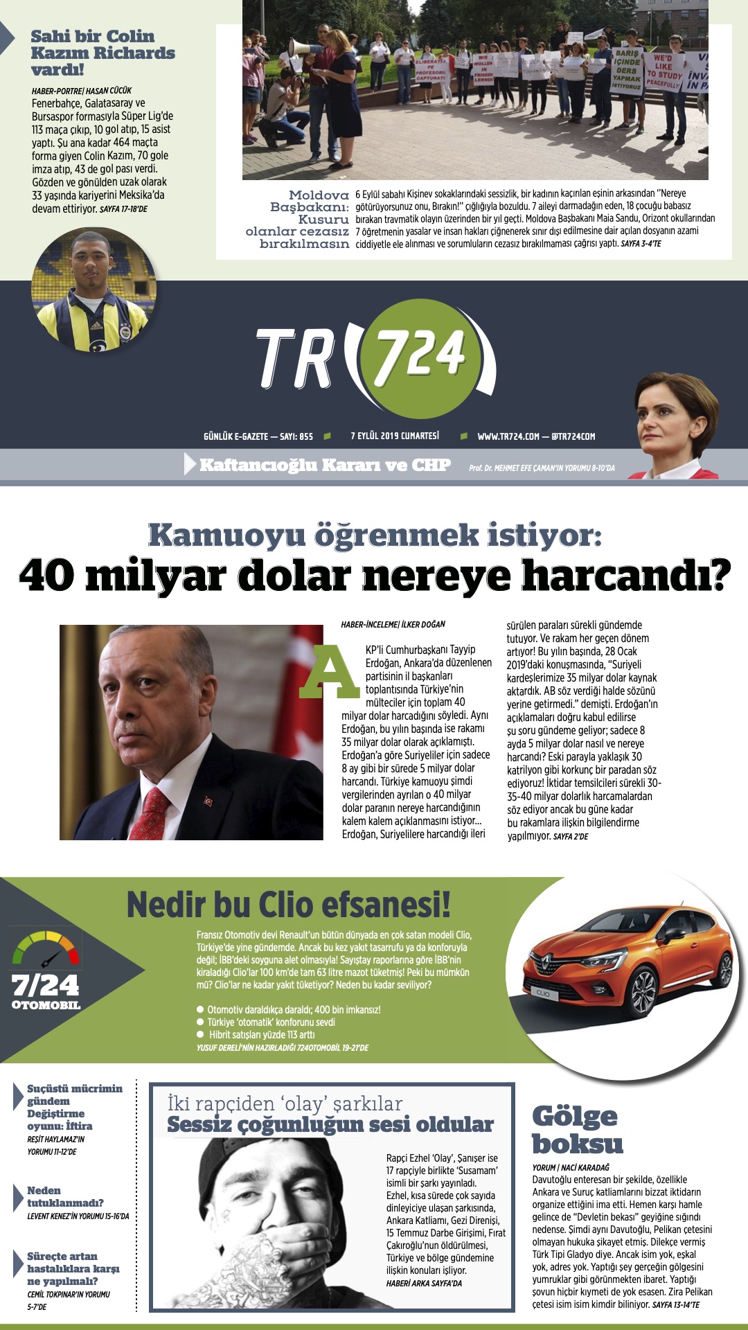 tr724 egazete 6 Eylül 2019