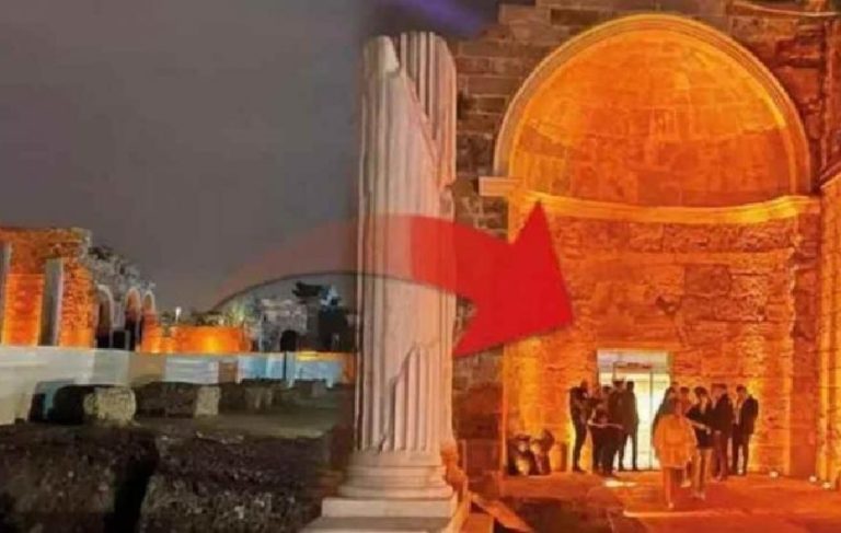 Antalya’da antik kente bar açtılar! Müşteri girişi tarihi kapıdan