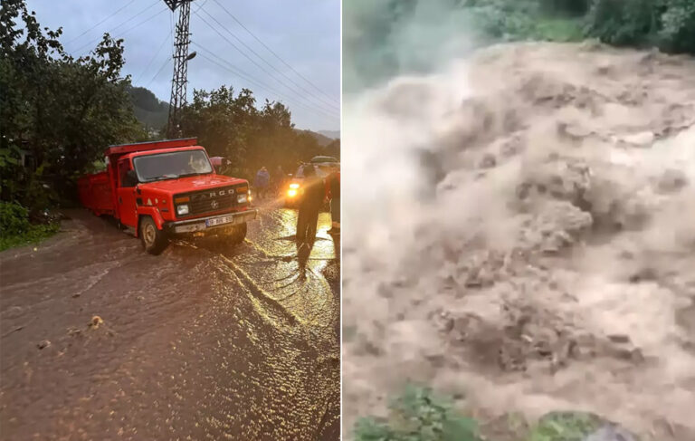 Artvin’de sel felaketi | 32 köy yolu kapandı, öğrenci yurdu ve sanayi sitesi boşaltıldı